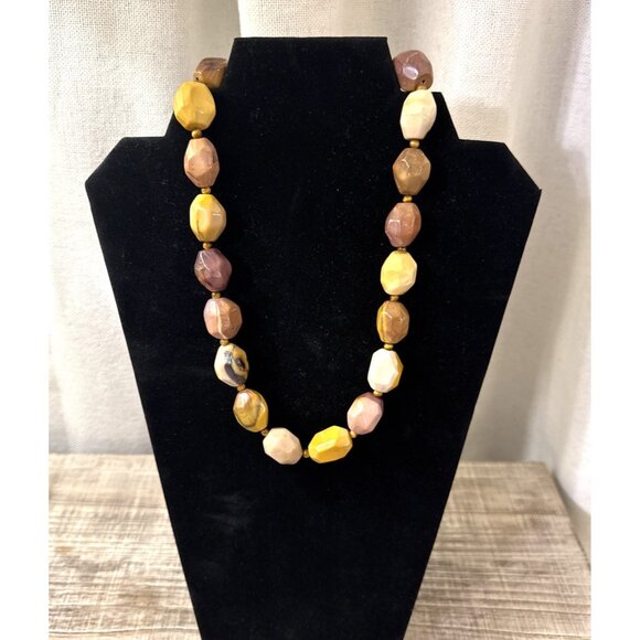 New Chunky Genuine Stone Necklace - Picture 1 of 4